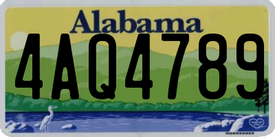 AL license plate 4AQ4789