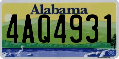 AL license plate 4AQ4931