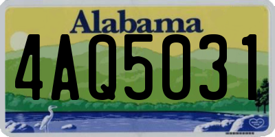 AL license plate 4AQ5031