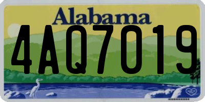 AL license plate 4AQ7019