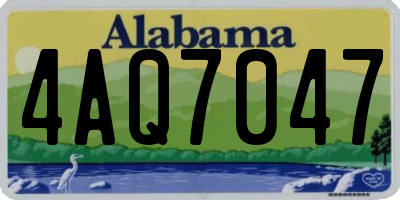 AL license plate 4AQ7047