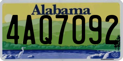 AL license plate 4AQ7092