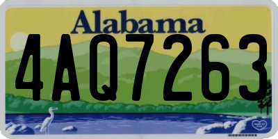 AL license plate 4AQ7263