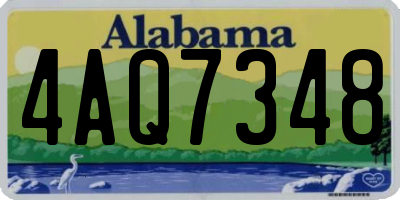 AL license plate 4AQ7348