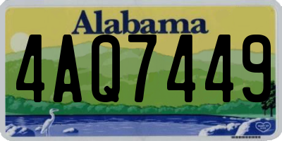 AL license plate 4AQ7449