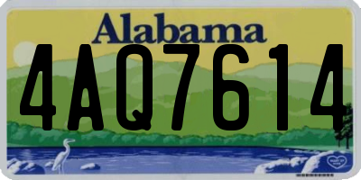 AL license plate 4AQ7614