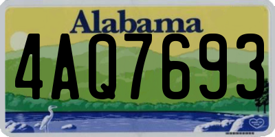 AL license plate 4AQ7693