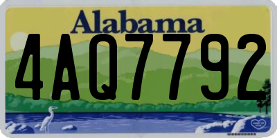 AL license plate 4AQ7792