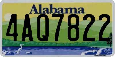 AL license plate 4AQ7822