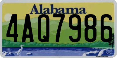 AL license plate 4AQ7986