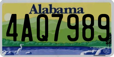 AL license plate 4AQ7989