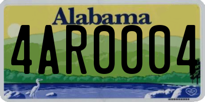 AL license plate 4AR0004