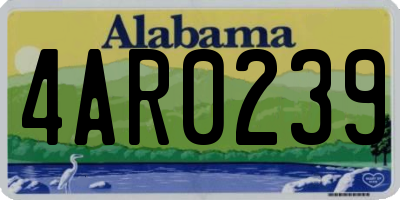 AL license plate 4AR0239