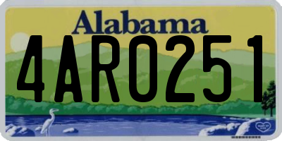 AL license plate 4AR0251