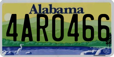 AL license plate 4AR0466