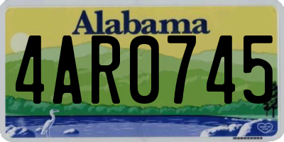 AL license plate 4AR0745