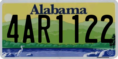 AL license plate 4AR1122
