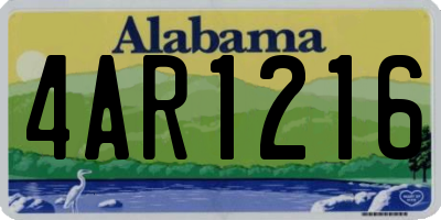 AL license plate 4AR1216