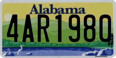 AL license plate 4AR1980