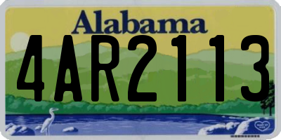 AL license plate 4AR2113