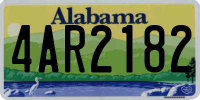 AL license plate 4AR2182