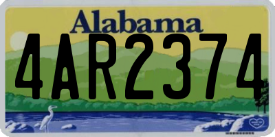 AL license plate 4AR2374