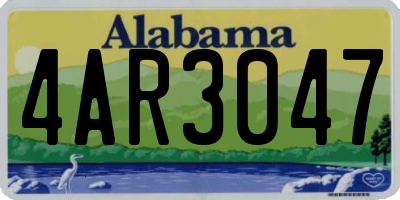 AL license plate 4AR3047