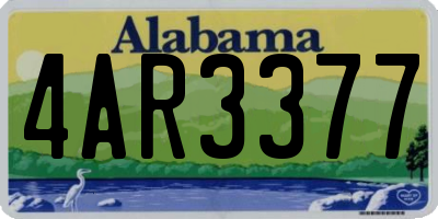 AL license plate 4AR3377