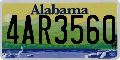 AL license plate 4AR3560