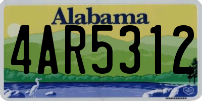 AL license plate 4AR5312