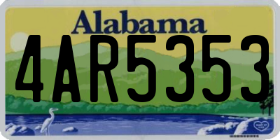 AL license plate 4AR5353