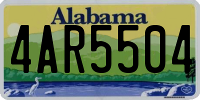 AL license plate 4AR5504
