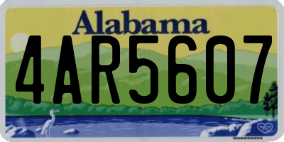 AL license plate 4AR5607