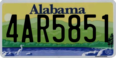 AL license plate 4AR5851