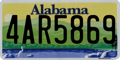 AL license plate 4AR5869
