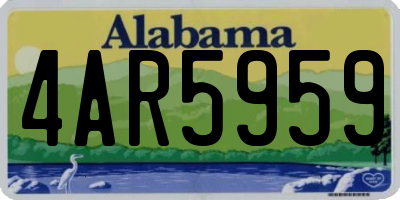 AL license plate 4AR5959
