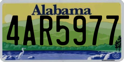 AL license plate 4AR5977