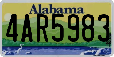 AL license plate 4AR5983