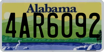 AL license plate 4AR6092