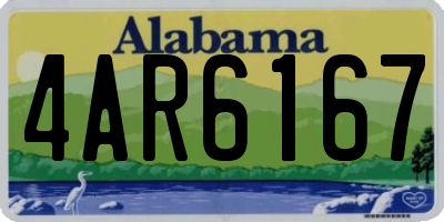 AL license plate 4AR6167