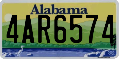 AL license plate 4AR6574
