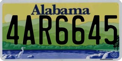 AL license plate 4AR6645