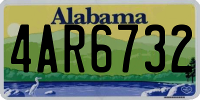 AL license plate 4AR6732