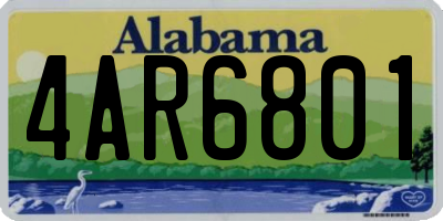 AL license plate 4AR6801