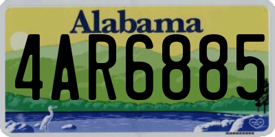 AL license plate 4AR6885