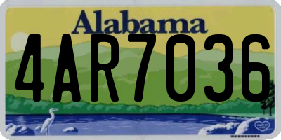 AL license plate 4AR7036