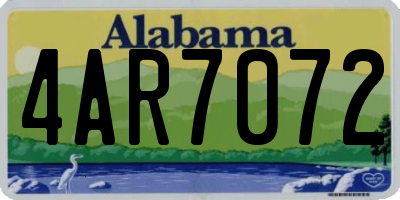 AL license plate 4AR7072