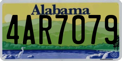 AL license plate 4AR7079
