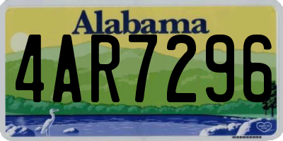 AL license plate 4AR7296