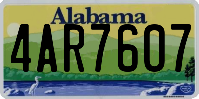 AL license plate 4AR7607